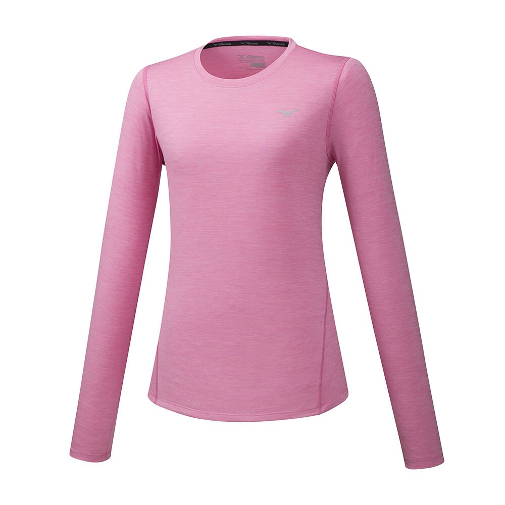 Maglietta Mizuno Running Impulse Core LS Donna - Rosa - 82697-KBCT